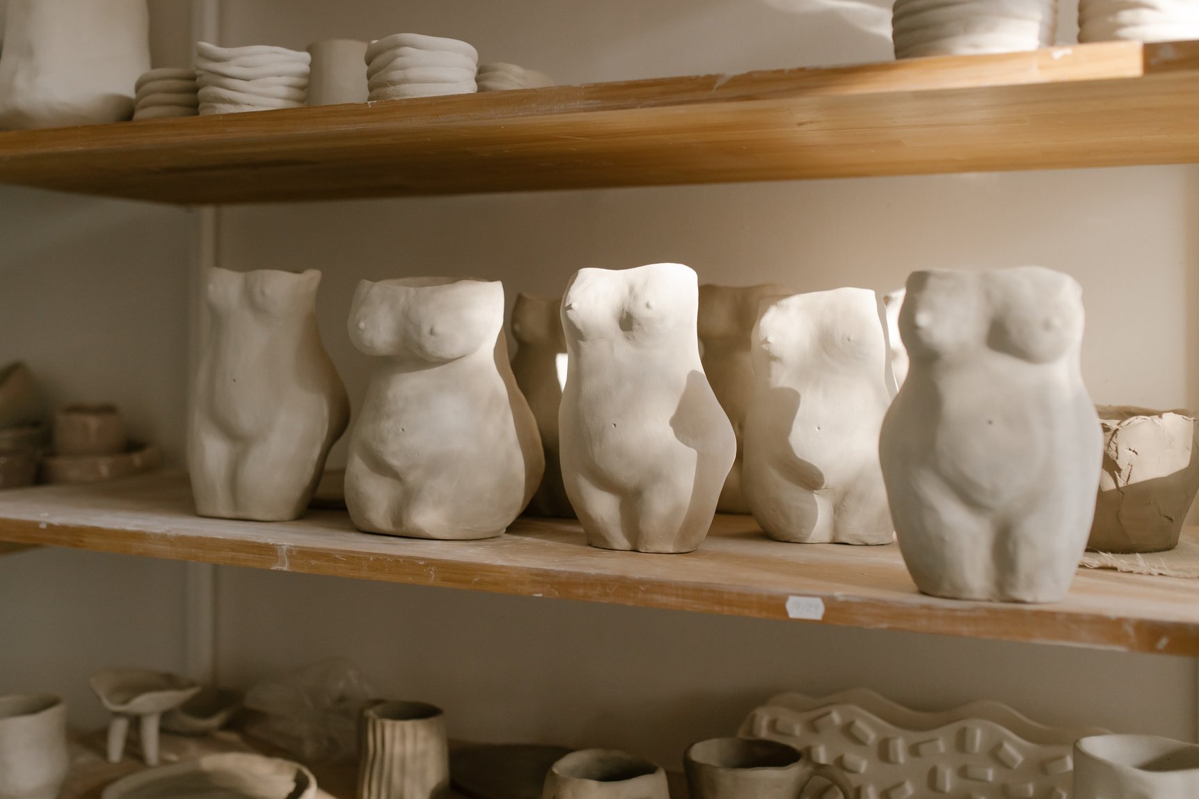 Body Sculptures on a Shelf